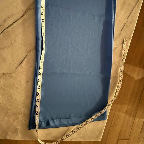 Anthropologie Du Paradis Pants Sz S Blue Satin High Waist Wide Leg Holiday NWT - Picture 9 of 9